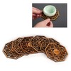 6PCS Bamboo Coaster Teacup Mat AntiScald Heat Insulation Pad Tea