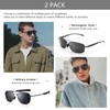 SUNGAIT Ultra Lightweight Rectangular Men’s Sunglasses and Military Style Polarized