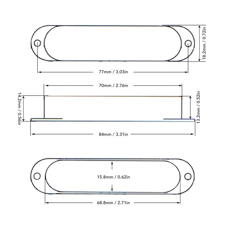 3Pcs Electric Guitar Single Coil Pickup Cover Copper Instrument Accessory