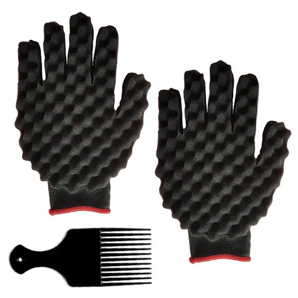 Magic Curly Barber Curling Twist Gloves Brush, Curling Gloves Brush