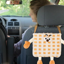 Car Back Seat Organizer - Cartoon Large Capacity Back Seat Organizers and Storage - Car Tissue Holder and Seat Back Organizer for Driving Accessories