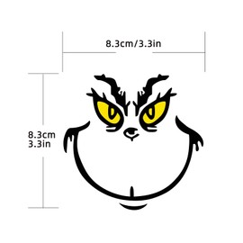 15 Pcs Christmas Ornament Stickers, Christmas Decoration Stickers, Christmas Vinyl Stickers, Christmas Window Stickers, Christmas Party Waterproof Stickers,Christmas Ball DIY Face Stickers - 3.3*3.3in