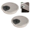 2 Pack 60mm Desk Grommet Kit,Zinc Alloy Desk Hole Covers,Computer