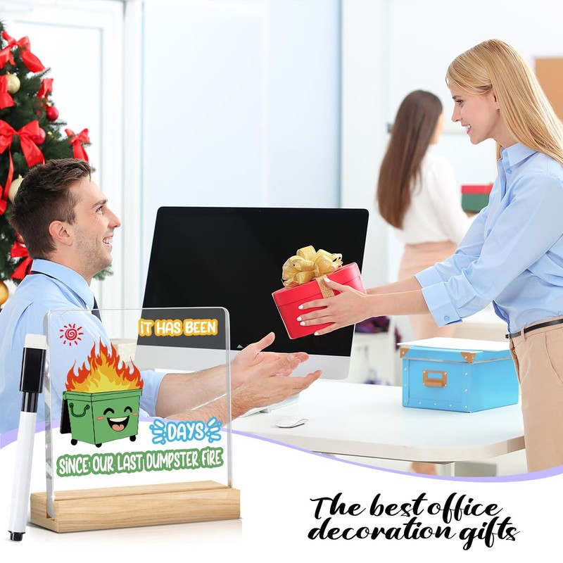 Funny Dumpster Fire Desk Accessories Office Decor 5 X 5