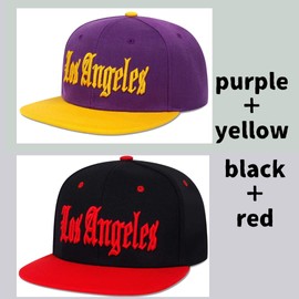 Sproutsy Men's Cap Los angeles Stylish, Flashy, Hip Hop, Popular, Korean Hat, Unisex, black+red