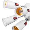 Ausla E26 E27 Socket Splitter Adapter, 4-Way 360 Degree Rotatable