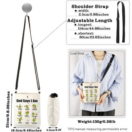 AKTAP Pickleball Gifts God Says I Am Pickleball Crossbody Bag Christian Pickleball Lovers Gifts Pickleball Player Gift Ideas (CB, God Says Pickleball CB-HT)