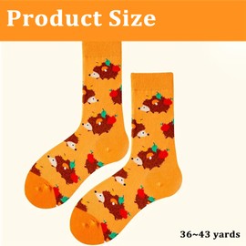 JeiibrZui Womens Bamboo Socks, 1 Pairs Cotton Socks for Women, Animal Themed, Cute Patterns, Breathable, Hot and Cold Weather
