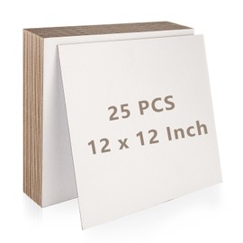 WOPPLXY 25 Pcs Book Board, Binders Board Chipboard Designer Bookboard, Heavy Duty Chipboard Sheets Bookbinding Supplies for Book Binding Materials Cover (White, 12 x 12 Inch 80PT)