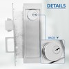 Pocket Door Hardware Mortise Lock with Pull, Privacy Recessed Handle