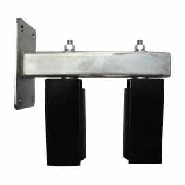 Undisclosed Eagle 6" Guarded Slide Gate Guide Rollers Black Adjustable Upper Bolted Bracket