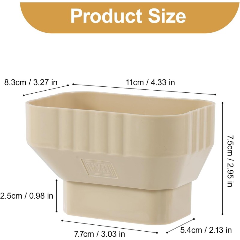 VYH 3x4 to 2x3 Gutter Downspout, Downspout to Downspout Adapter