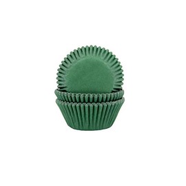 House of Marie 50 x Dark Green Forest Green Paper Muffin Cases / Cupcake Cases