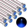 FICOLPO 10 Pcs LED Metal Waterproof Indicator Light, 12-24V 0.63-inch