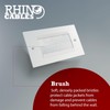 Rhinocables Double Gang Faceplate Brush Plate with Black or White