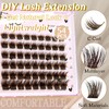 SLSXNL Brown Lash Clusters Wispy Natural False Eyelashes C Curl