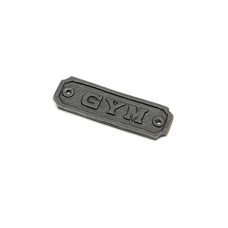 Oakcrafts Cast Iron Gym Door Sign - 106mm x 35mm