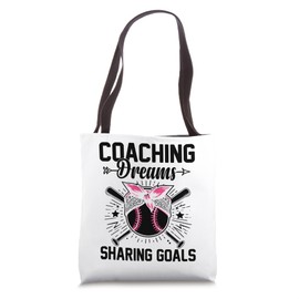 Coaching Dreams Sharing Goals Baseball Player Coach Tote Bag