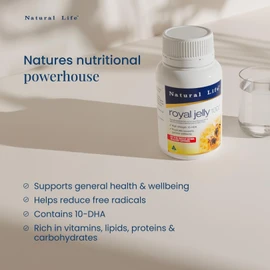 Natural Life Royal Jelly 365 capsules 1000mg 1.2% HDA