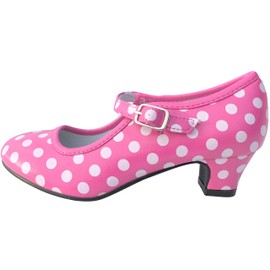 La Senorita Spanish Flamenco Shoes - Pink White Size: 2 UK