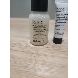 PHILOSOPHY PURITY MADE SIMPLE ONE-STEP FACIAL CLEANSER 1 FL OZ + SMOOTH GLOW NEW