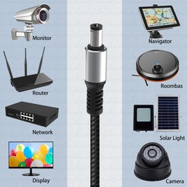 sovunis 140W PD USB C to DC 5.5mm x 2.1mm Power Charging Cord for Laptop (5521), USB-C Type C Input to DC 20V 5.5 * 2.1mm Output Power 100W 135W 140W 65W PD Charge Cable for Laptop/Notebook (9.9FT)