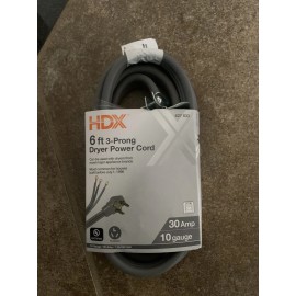 HDX 6 Ft. 10/3 3-Wire Dryer Cord