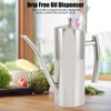 Oil Dispenser Bottle Stainless Steel Mirror Appearance Curved Handles Ergonomic