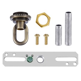ECUDIS Light Fixture Cross Bar Kit, Lamp Screw Collar Canopy Handware Set(Antique Brass)