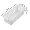 Annkky 4-pack Plastic Storage Baskets, Slim Storage Baskets with Handle