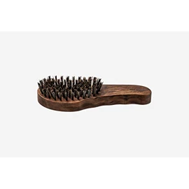 Haircare Brush Extra Hard Boar Bristles Ergonomic Walnut Wood 7 Rows