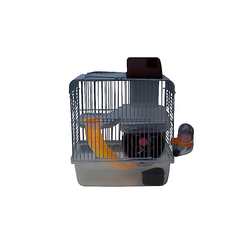 SEVENPET Jaula Casa Hámster Bebedero Comedero Rueda 23x17x33cm