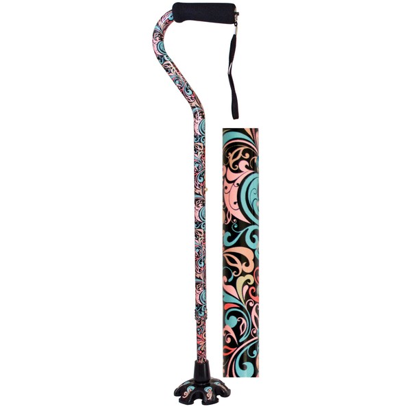 Essential Medical Supply Couture Offset Fashion Cane with Matching Standing