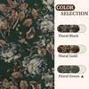 StangH Green Velvet Floral Curtains for Living Room, 100% Black