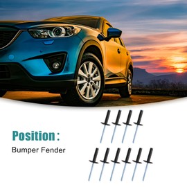 ACROPIX Blind Rivet Grip Round Head 4.8mm x 21mm Cap 16mm Diameter Meter Black 10pcs