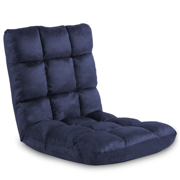 FLOGUOR Indoor 5-Position Adjustable Floor Chair with Back Support Folding