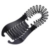 4Pcs Banana Hair Clip Elongated Interlocking Plastic Two Sides Hair