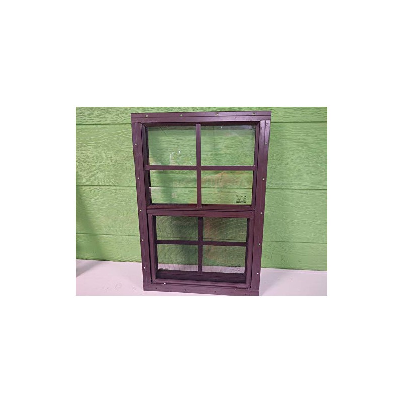 Shed Windows 14 x 21 White/Brown J-Lap Mount (Brown)