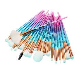 Outanaya 20pcs Design Makeup Brush Set Handle Bristle Kit Gradient Eyeshadow and Eyeliner Tools for Daily and