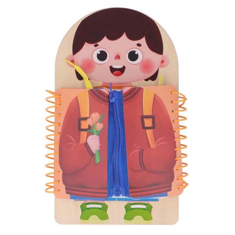 Learning to Dress Board Wooden Early Learning Basic Life Skills