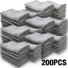 Unbranded 200 Bulk Microfiber Cleaning Cloth's No-Scratch Polishing Detailing Towel