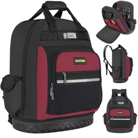 OUUTMEE Tool Backpack, Work Tool Bag with Multi-Use Pockets
