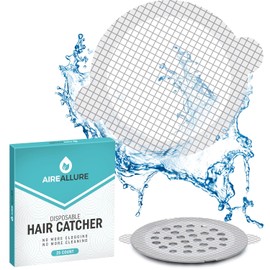 25 Pack Disposable Shower Drain Hair Catcher Mesh Stickers