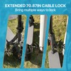 Bike Lock Cable with Combination, Coiled Secure 4-Digit Resettable Combination