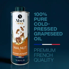French Walnut Oil – 100% Pure & Cold-Pressed, 100% Pure & Cold-Pressed, Gourmet Nut Oil for Cooking, Baking & Dressings – Non-GMO, Gluten-Free, 16.90 Fl Oz