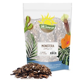 Soil Sunrise Monstera Houseplant Potting Soil Mix (8 Quarts), Custom Blend for Growing and Repotting