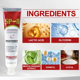 VLUVLA 3pcs SP-8 Probiotic Toothpaste 120g, Ultra Whitening & Deep Cleaning Oral Care, Probiotic Toothpaste for Fresh Breath & Healthy Gums, Gentle Daily Formula