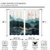 oolygoo Black Grey Misty Forest Small Kitchen Curtains Tree Mountain