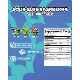 Sour Blue Raspberry Sleep Drink Mix
