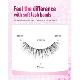 Frihappy Eyelashes Natural Fake Eyelashes Natural Eyelashes Natural Look Eye Lashes Wispy False Eyelashes FRH-18